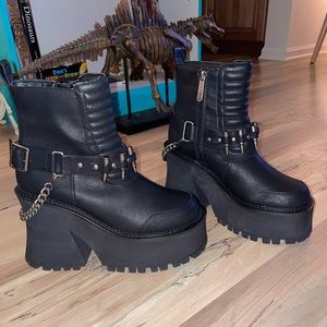 NEW IN BOX Killstar Rise Up Black Chunky Platform Boots - Grunge Goth Punk